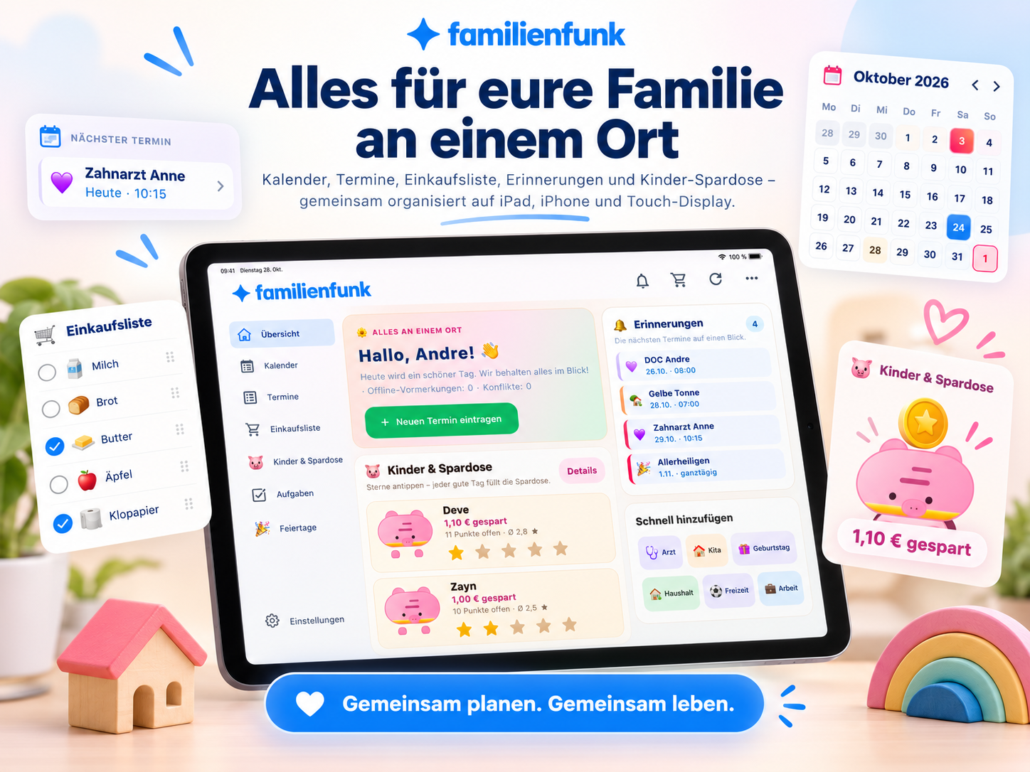 FamilienFunk Touch-Display-Ansicht