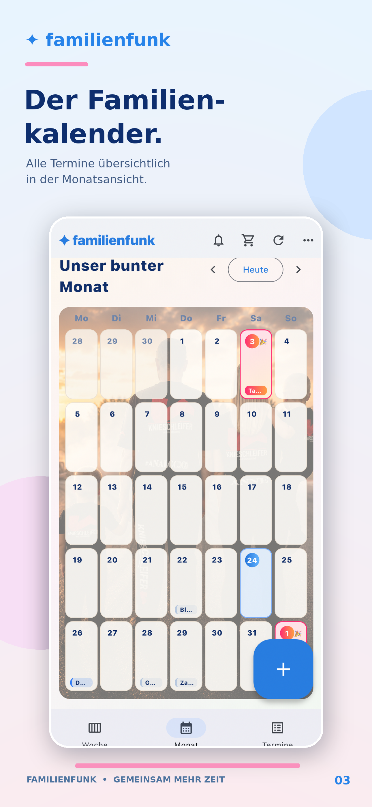 FamilienFunk App-Ansicht