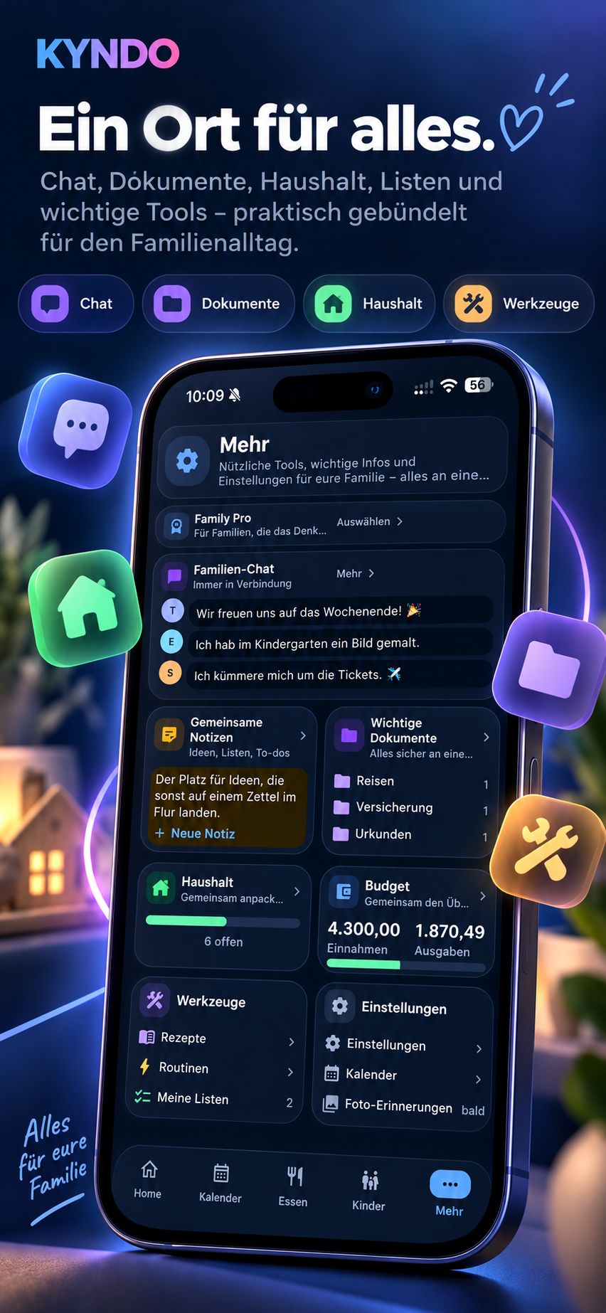 KYNDO App-Ansicht