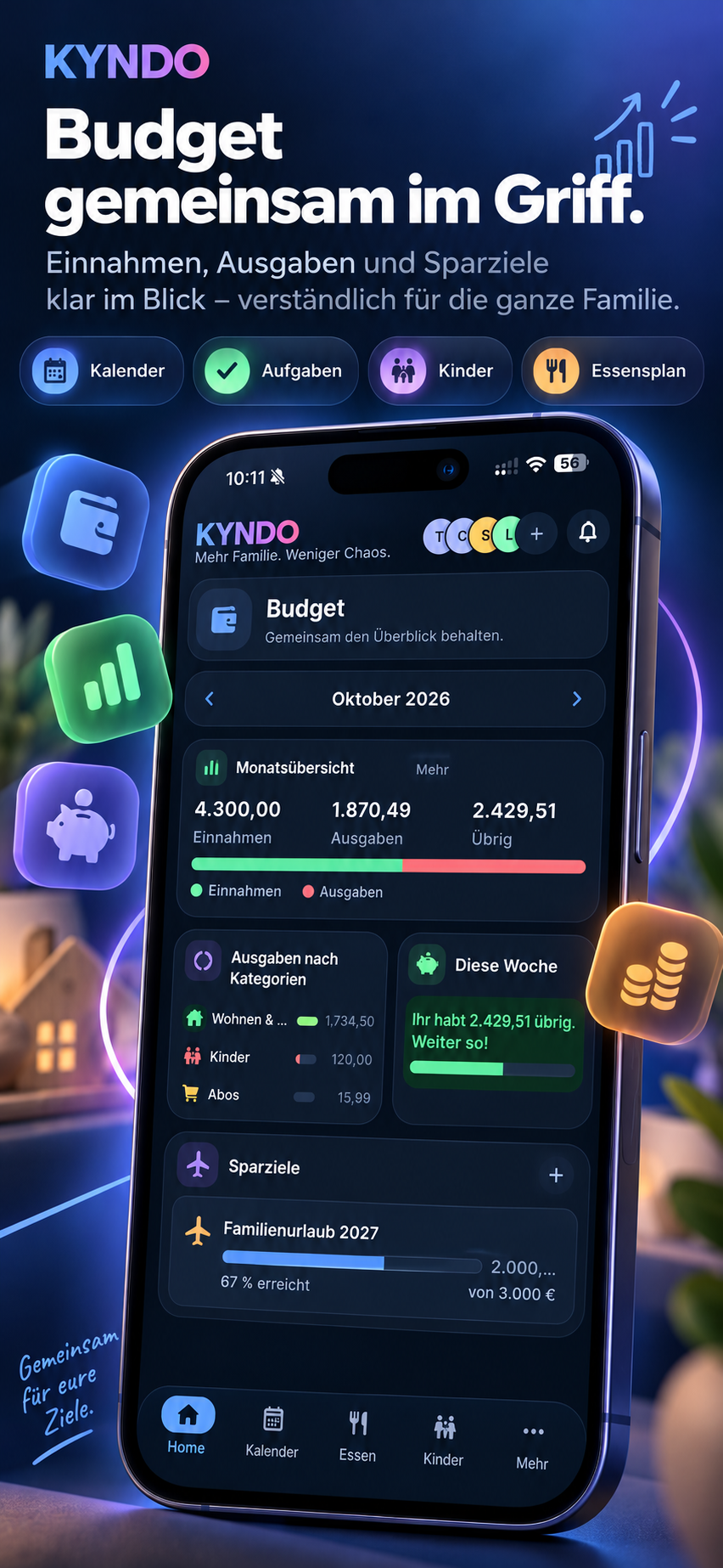 KYNDO App-Ansicht